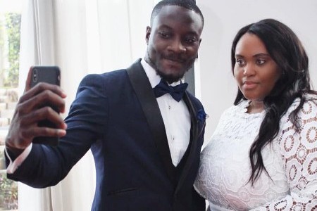 Groom Taking Selfie with Bride