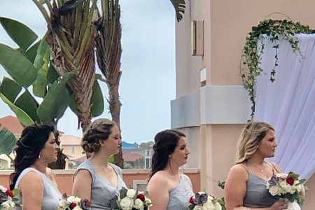 Bridesmaids Lined Up