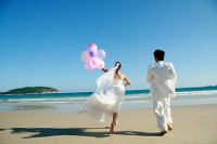 Newlyweds on the Beach