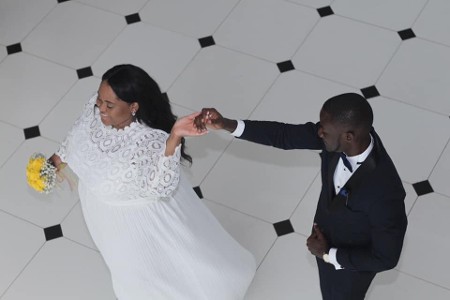 Bride and Groom Dancing