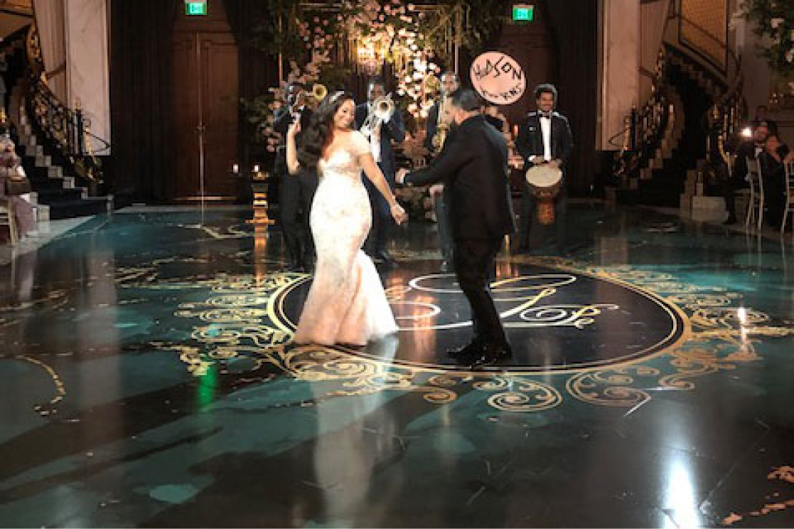 Groom and Bride Dancing